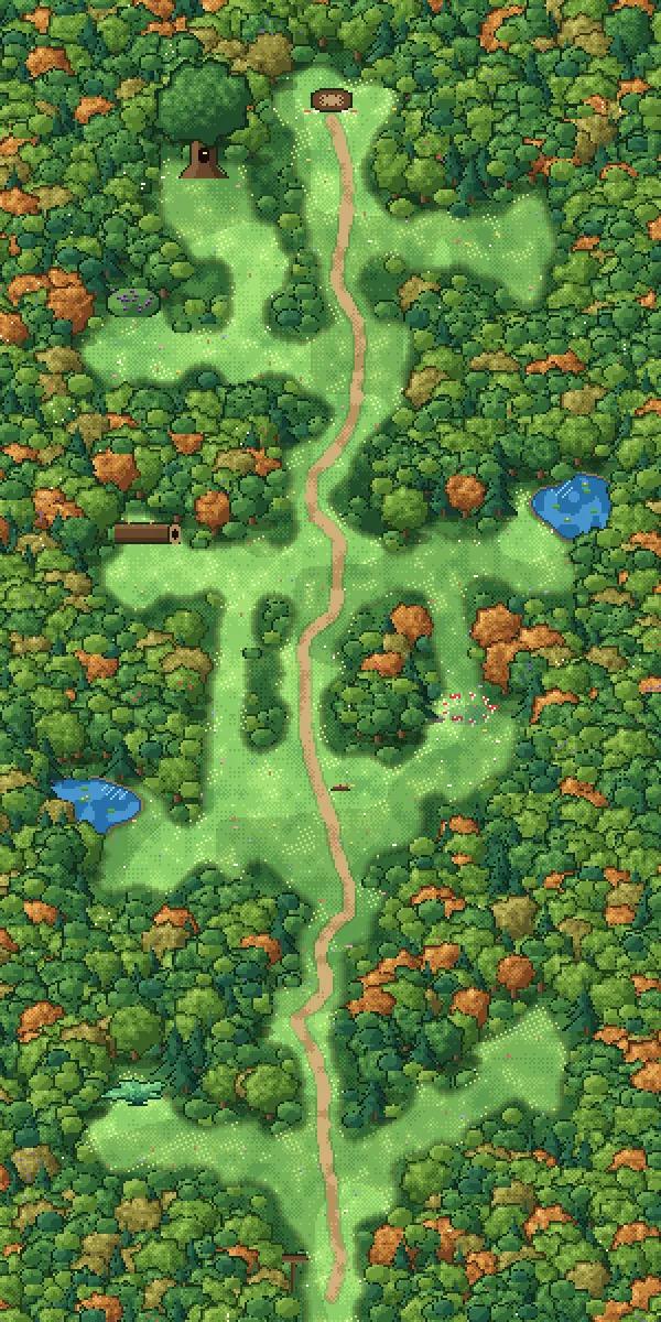 Mapa hvozdu ze hry