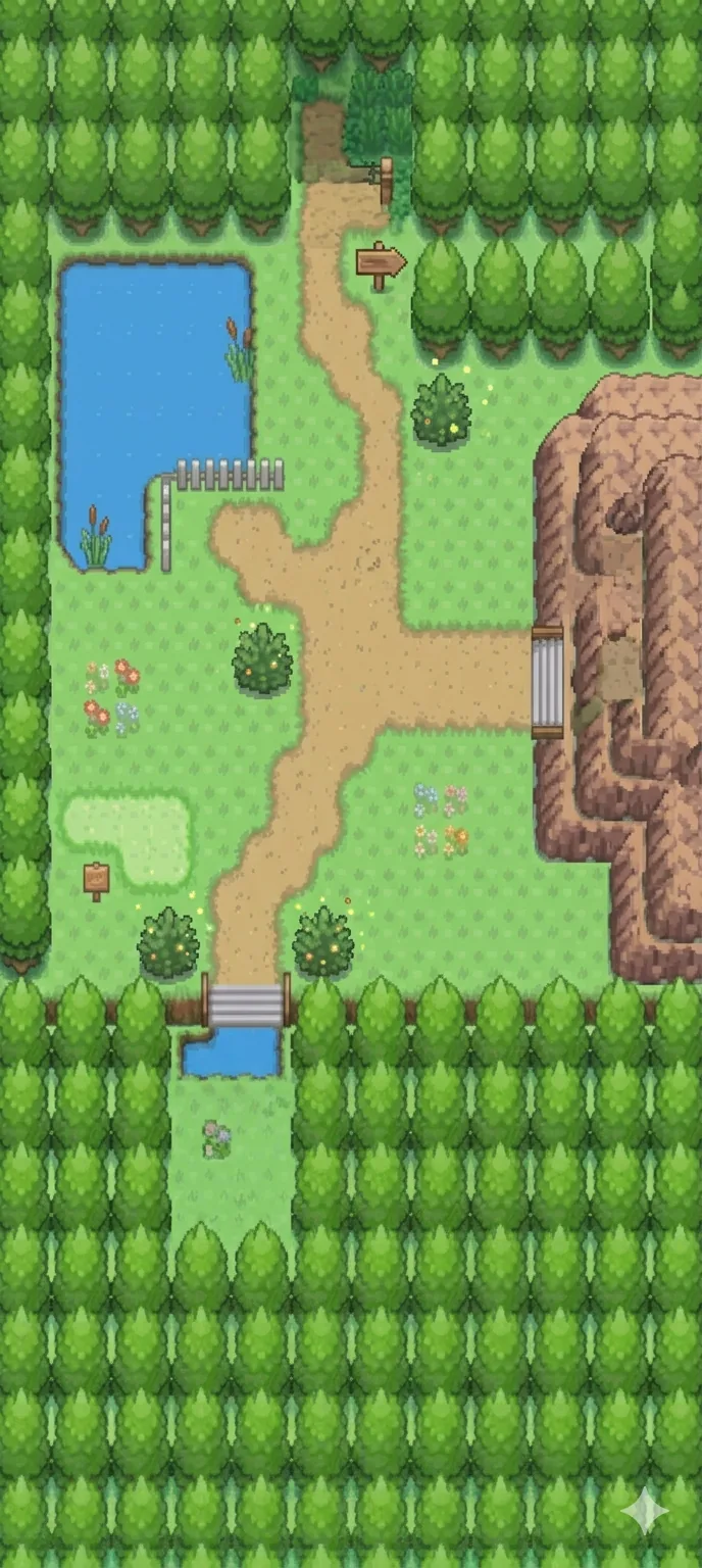 Mapa louky ze hry